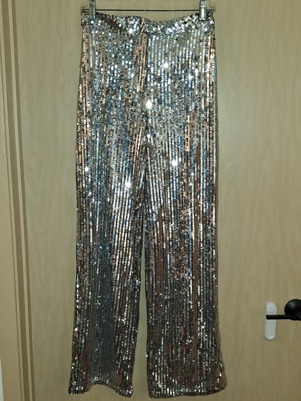 12th Tribe Silver California Dreaming Sequin Trousers